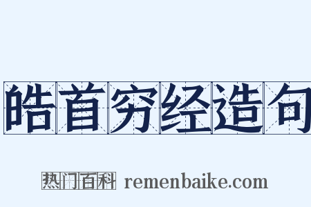 皓首穷经造句是什么意思的图片